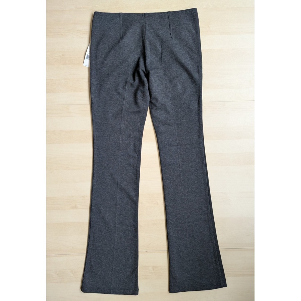 NWT THEORY Low Rise Charcoal Smooth Knit Ponte Flare Trouser Pants Made in USA 4 - Picture 9 of 14